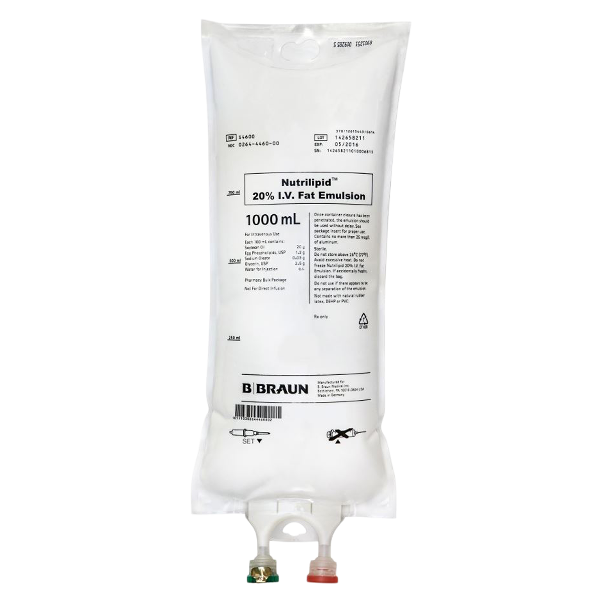 Nutrilipid Injection 20% Fat Emulsion Bag 1000mL 12/Package